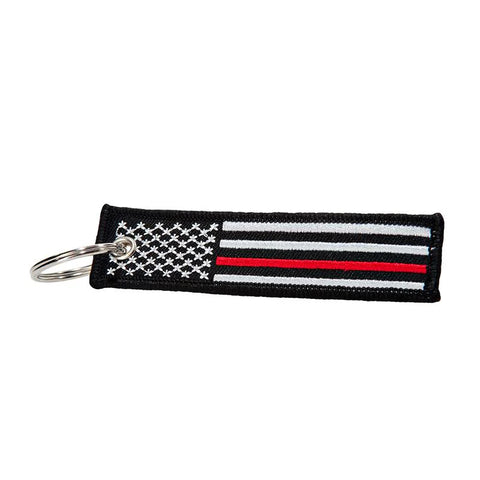 Keychain - Thin Red Line Flag