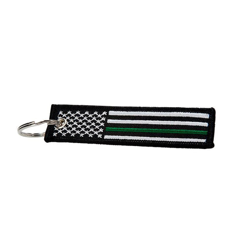 Keychain - Thin Green Line Flag Patch