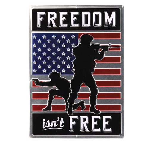 Sign - Freedom Isn't Free, Embossed Tin