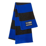 Scarf Embroidered - Thin Blue Line Flag