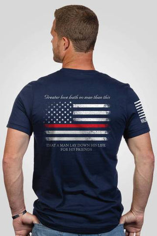 T-Shirt - Thin Red Line: Greater Love Hath No Man Than This