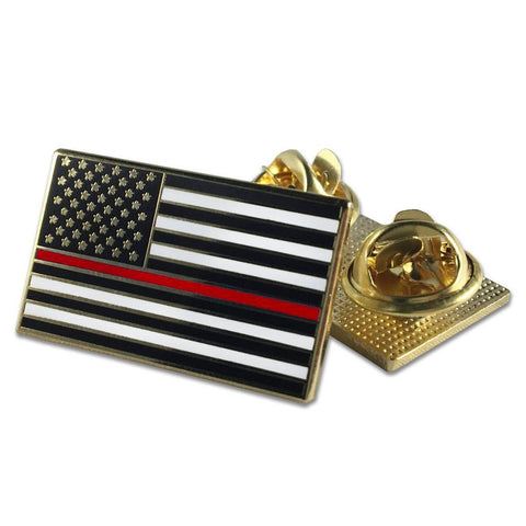 Pin- Thin Red Line Flag